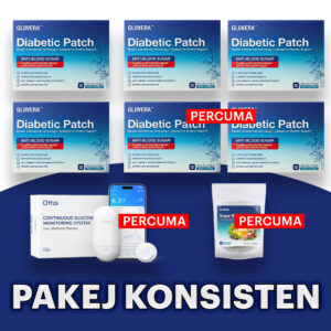 PAKEJ KONSISTEN ( 4 KOTAK + FREE 1 GLUKOS TEST + FREE 2 KOTAK + FREE 1 TEA )